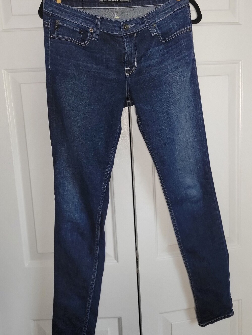 Big Star Women’s Alex Mid-Rise Skinny Jeans in Dark Blue Indigo